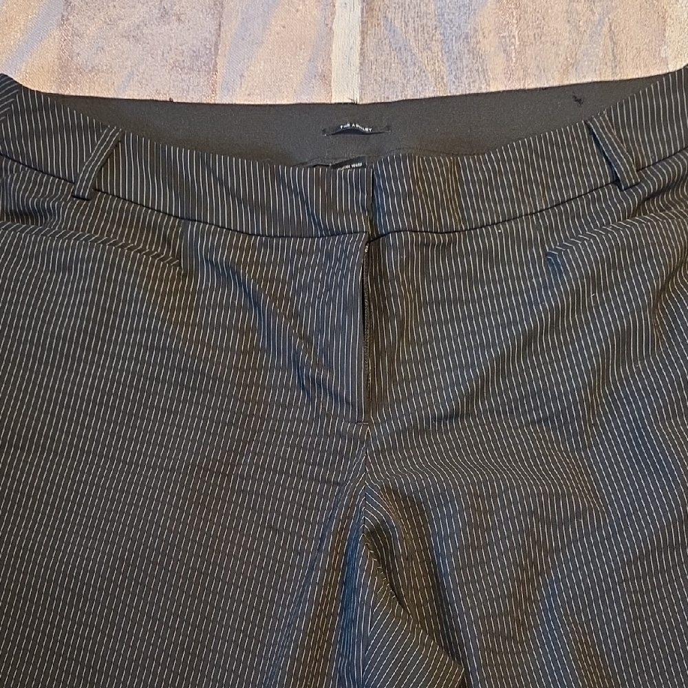 Lane Bryant Black Pinstripe Trousers
